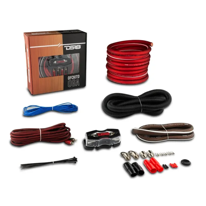 0-GA OFC 100% Copper Amplifier Installation Kit – RED