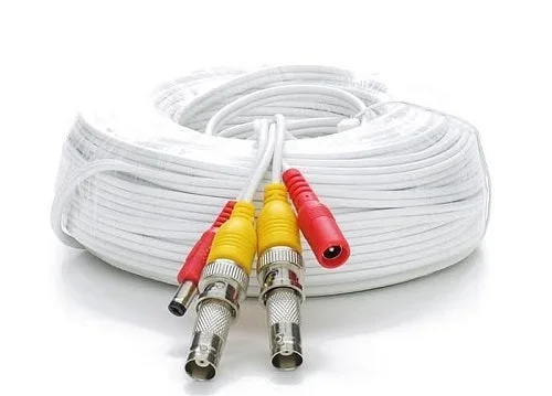 60′ RG59 Siamese Cable Bnc Males And Power Leads