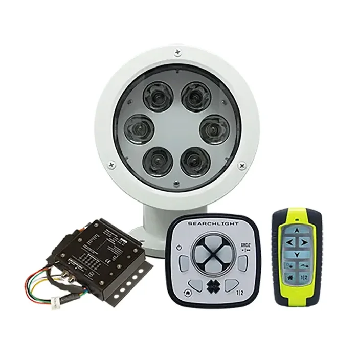 ACR RCL-50 LED White Searchlight w/URP-103 Wired Point Pad, URC-104 Master Controller URC-103 Wireless Handheld Remote [1980]
