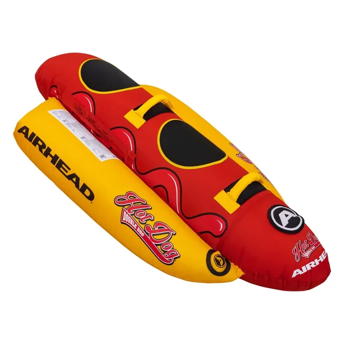 AIRHEAD Double Dog | 1-2 Rider Towable Tube for Boating