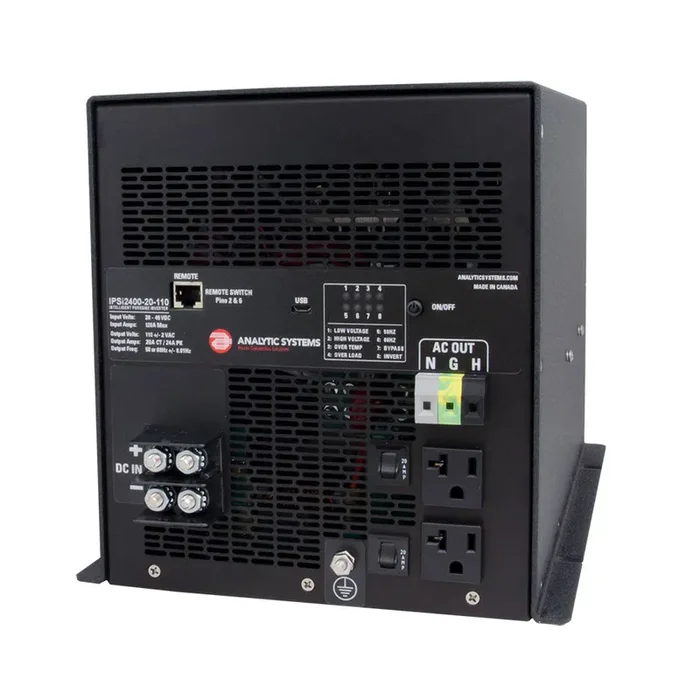 Analytic Systems AC Intelligent Pure Sine Wave Inverter, 2400W, 20-40V In, 110V Out – IPSI2400-20-110