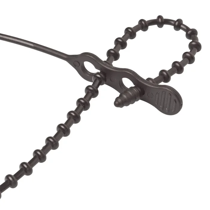 Ancor Reusable Beaded Cable Ties – 18″ – Black – 10-Pack
