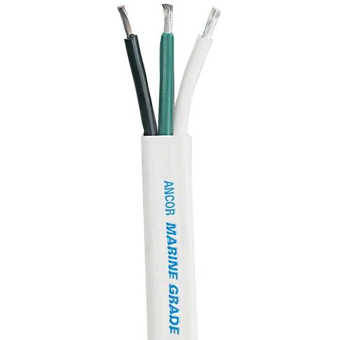Ancor White Triplex Cable – 14/3 AWG – Flat – 250′