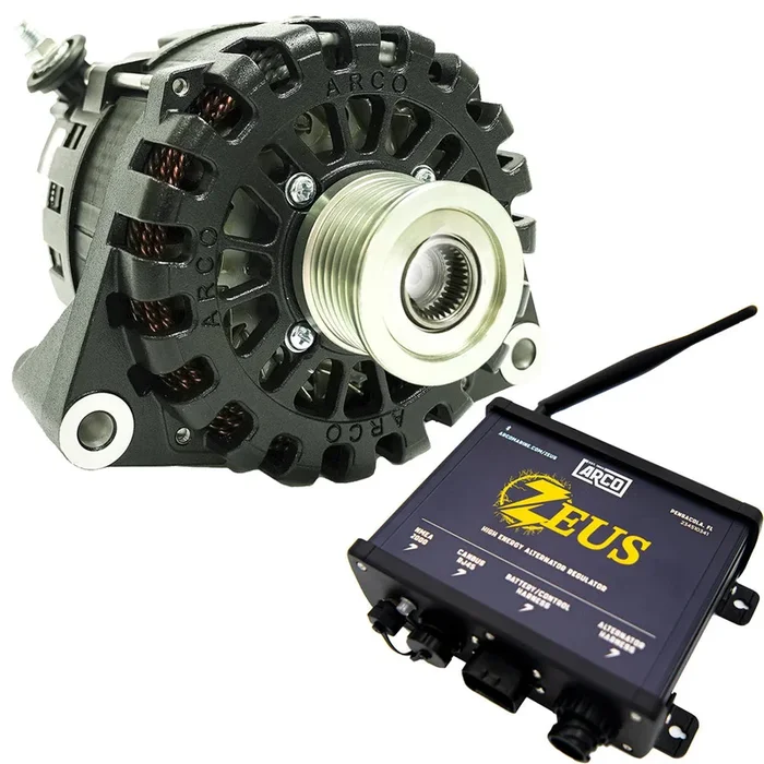 ARCO Zeus A8000-48V 8kW N62 Alternator w/Clutch Pulley Zeus High-Energy Alternator Regulator [4604-AZ1000]