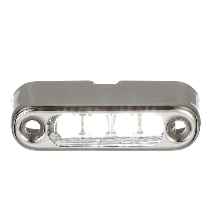 Attwood White LED Micro Light with Stainless Steel Bezel and Vertical Mount