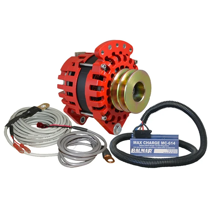 Balmar Alternator 3.15″ Dual Foot Saddle Dual V Pulley Regulator Temp Sensor – 170A Kit – 12V [XT-DF-170-DV-KIT]
