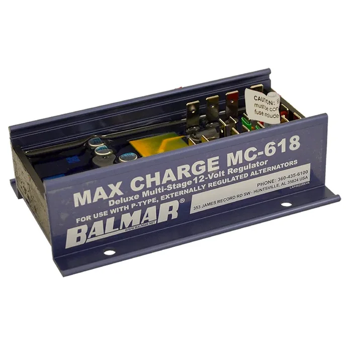 Balmar Max Charge MC618 Regulador multietapa sin arnés – 12V [MC-618]