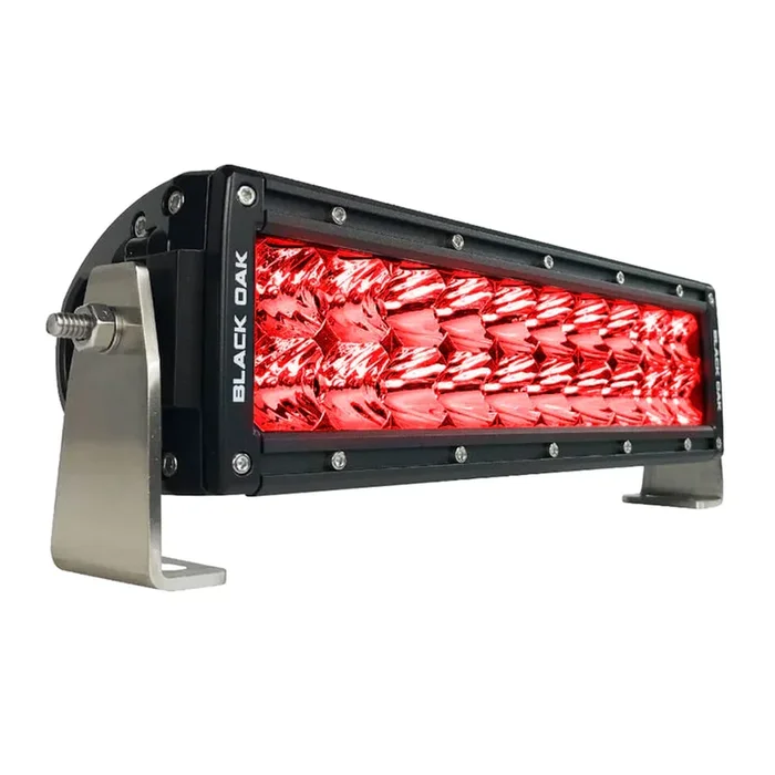 Black Oak 10″ Red LED Predator Hunting Light Bar – Combo Optics – Black Housing – Pro Series 3.0 [10R-D3OS]