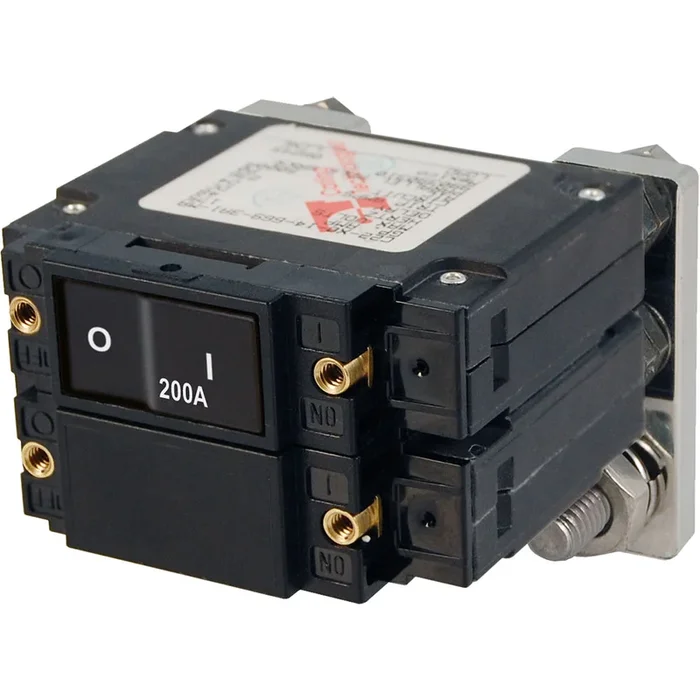 Blue Sea 7476 C – Series Flat Circuit Breaker, Single and Double Pole – 200 Amp [7476]