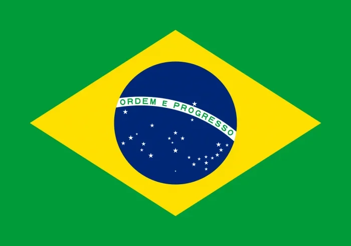 Brazil Sewn Courtesy Flag