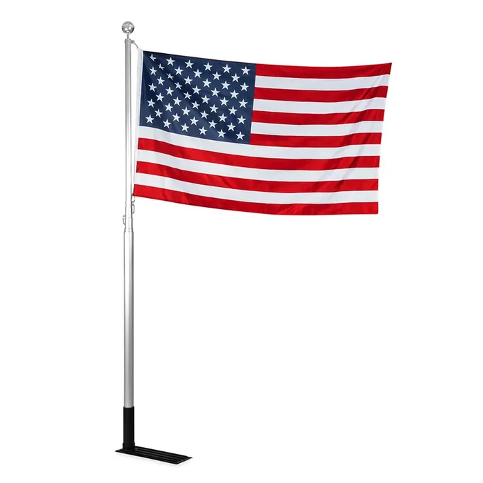 Camco 20‘ Telescoping Camper/RV Flagpole w/Base Foot & U.S. Flag