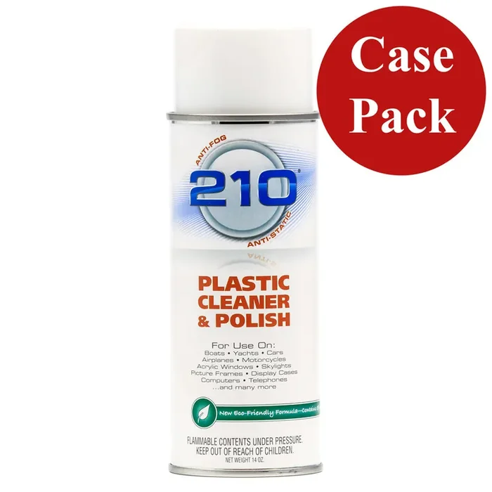Camco 210 Plastic Cleaner Polish – 14oz Spray – Case of 12 – 40934CASE