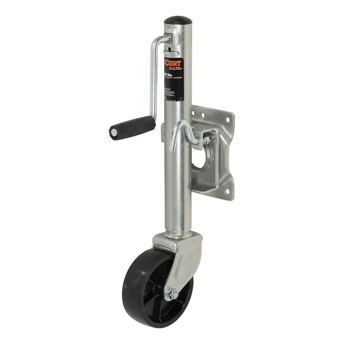 CURT Marine Jack w/6” Wheel – 1,000 lbs – Adjust Vertically 10″