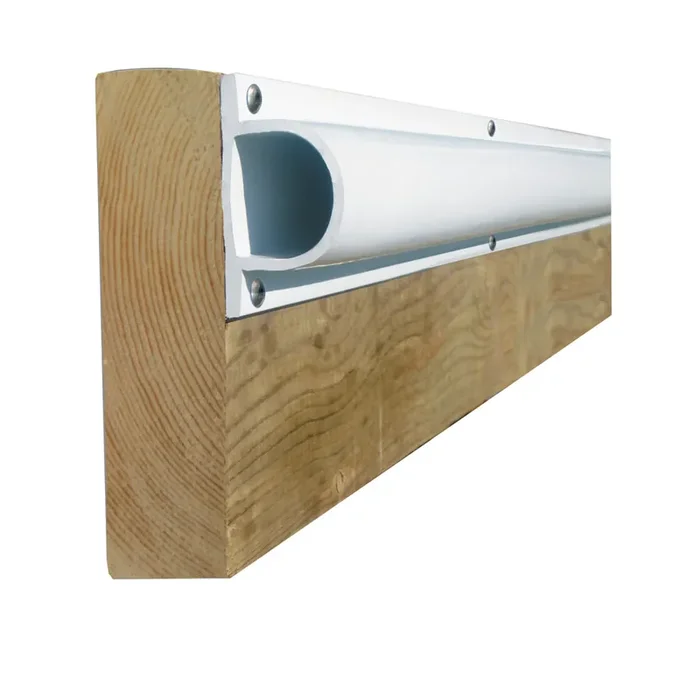 Dock Edge PRODOCK Heavy “D” Dock Profile – (3) 8‘ Sections – White – 1205-F