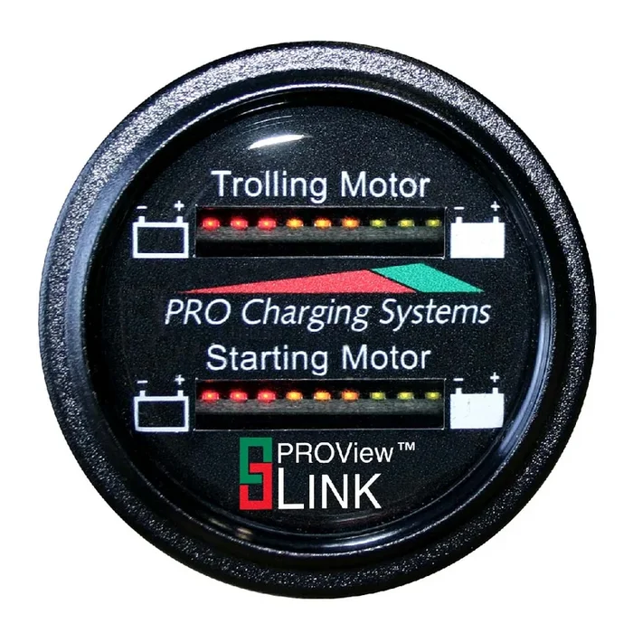 Dual Pro Battery Fuel Gauge – Marine Dual Read Battery Monitor – 12V/24V System – 15′ Battery Cable