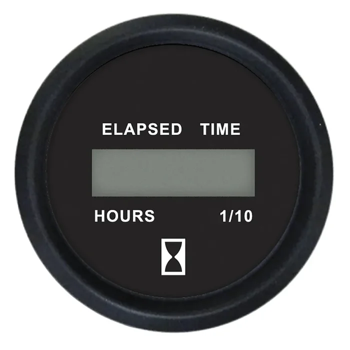 Faria Euro Black 2″ Digital Hourmeter Gauge