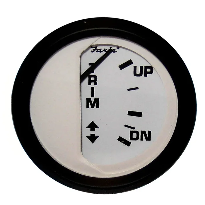 Faria Euro White 2″ Trim Gauge f/ Mercury / Mariner /Mercruiser/Volvo DP/ Yamaha 01 and Newer [12916]