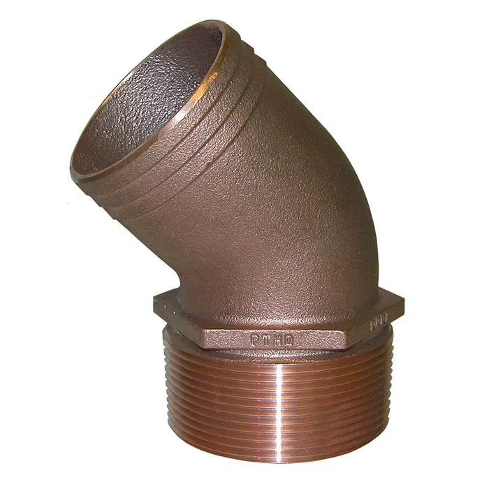 GROCO 1-1/2″ NPT Bronze 45 Degree Pipe to 1-1/2″ Hose [PTHD-1500]