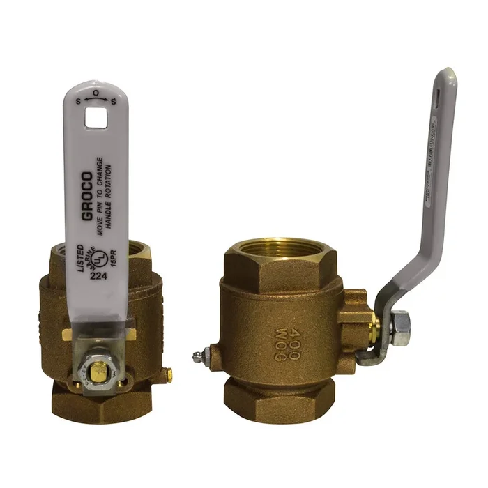 GROCO 1/2″ NPT Bronze In-Line Ball Valve