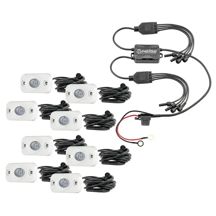 HEISE RGB Accent Light Kit – 8 Pack