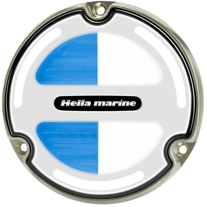 Hella Marine Apelo A3 White/Blue Underwater Light – Bronze – White Lens