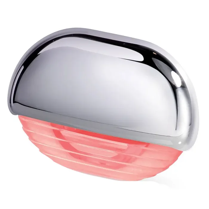 Hella Marine Easy Fit Step Lamp – Red w/Chrome Cap – 958126201