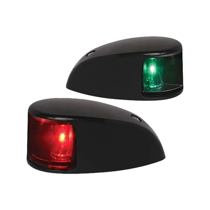 Hella Marine NaviLED Deck Mount Port & Starboard Pair – 2nm – Colored Lens/Black Housing – 980620801