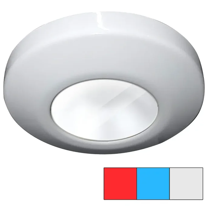 i2Systems Profile P1120 Tri-Light Surface Light – Red, Cool White and Blue – White Finish