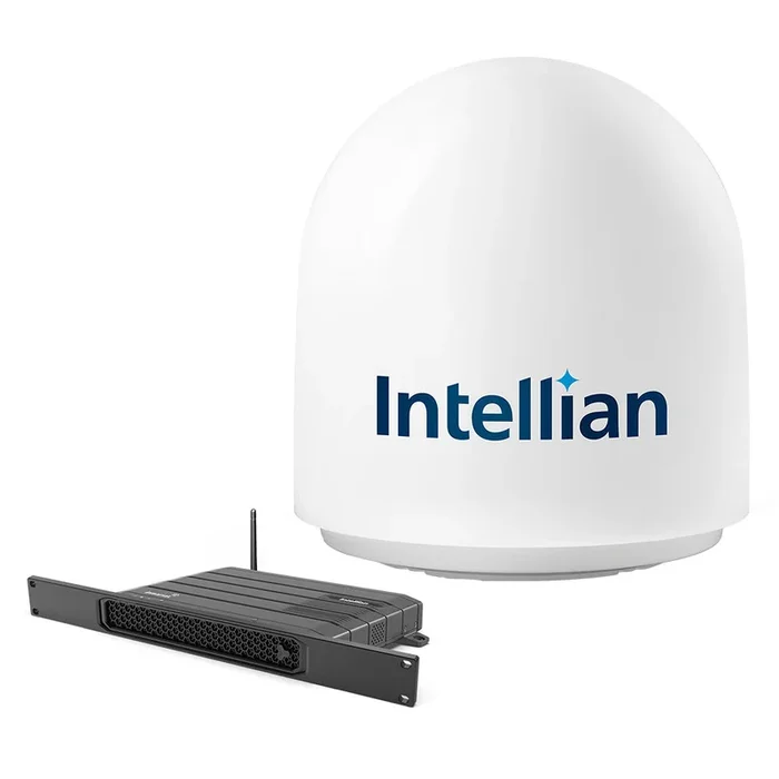 Intellian FB500 Inmarsat Fleet Broadband Maritime Terminal w/19″ Rack Mount BDU