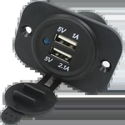 KJM Dual USB Charger, Panel Mount