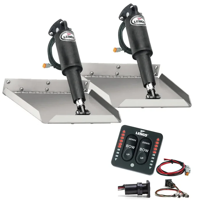 Lenco 12″ x 12″ Edgemount Trim Tab Kit w/LED Indicator Switch Kit 12V