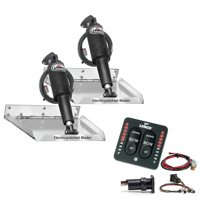 Lenco 12″ x 12″ Standard Performance Trim Tab Kit w/LED Indicator Switch Kit 12V
