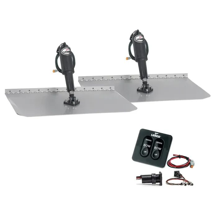 Lenco 12″ x 30″ Standard Trim Tab Kit with Standard Tactile Switch Kit 12V – TT12X30 – TT12X30