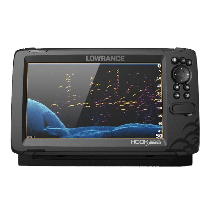 Lowrance HOOK Reveal 9 Combo with TripleShot Transom Mount and C-MAP Contour+ Card