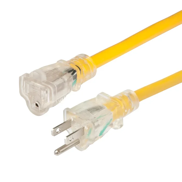 Marinco 14/3 Lighted Extension Cord – Non-Locking – 15A – 25′