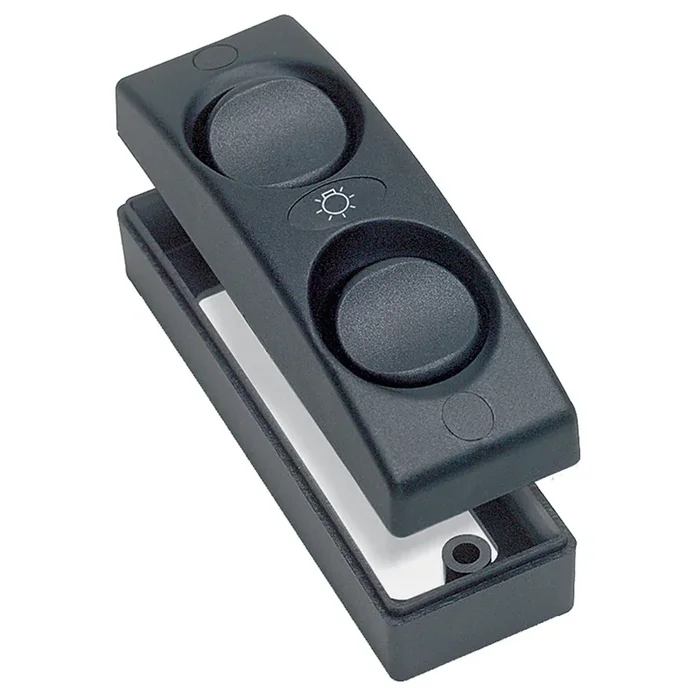 Marinco Contour 1100 Series Double Interior Switch – On/Off – Black