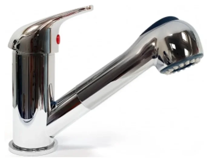 Mixer Tap + Retractable Hand Shower – Chrome Plate on Brass