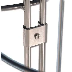 MORSETTO INOX Ø5 25X25MM PER PORTA PARABORDI