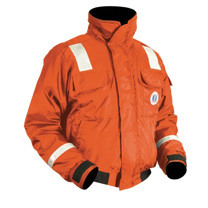 Mustang Classic Flotation Bomber Jacket w/SOLAS Tape – Orange – XXL