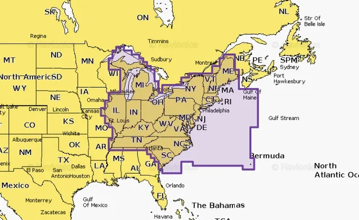 Navionics+ NAUS007R U.S. East