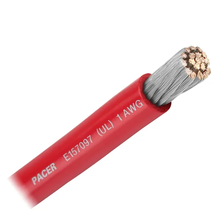 Pacer Red 1 AWG Battery Cable – Sold By The Foot – WUL1RD-FT