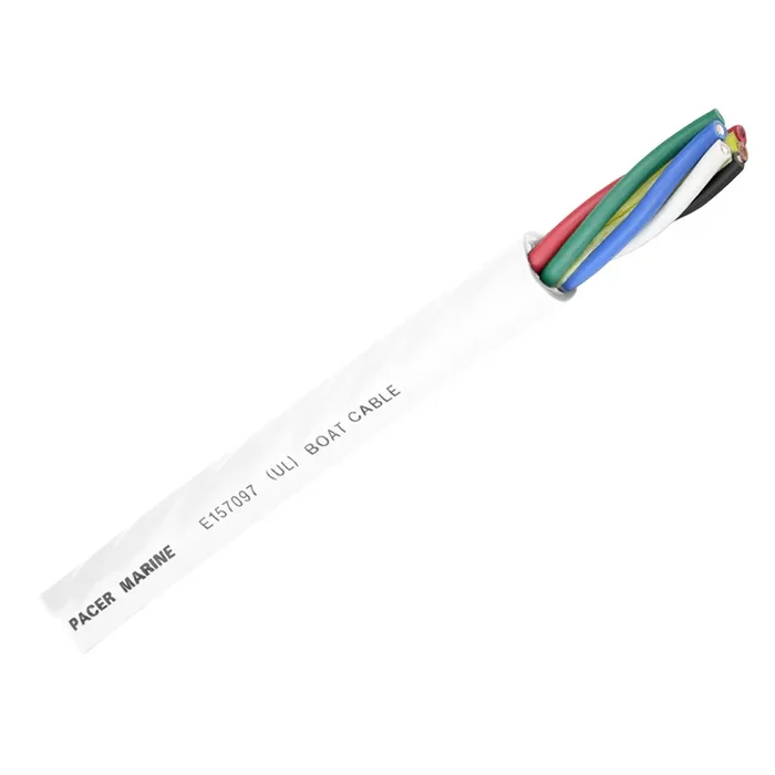 Pacer Round 6 Conductor Cable – 100′ – 14/6 AWG – Black, Brown, Red, Green, Blue & White