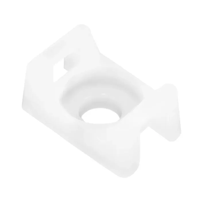 Pacer Screw Down Cable Tie Mount – 8 Screw Mount Method – Natural Color – 100 Pack