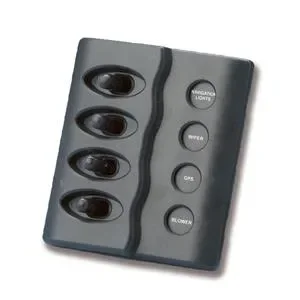 PANNELLO DI COMANDO 4 INTERRUTTORI CON LED NERO