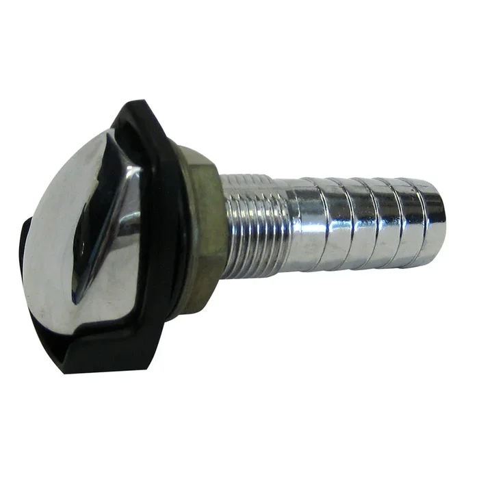 Perko Gas Tank Vent w/Splash Guard – Chrome Plated Zinc – ⅝” Hose