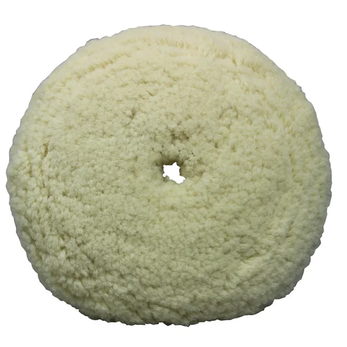 Presta White Wool Aggressive Cutting Pad – 9″ [890141]