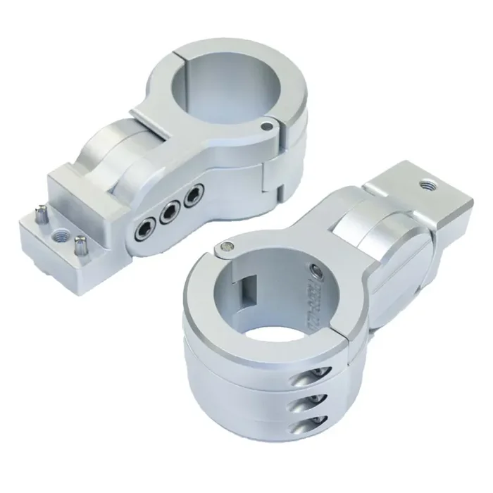 PTM Edge Board Rack Mounts – 2.5in Pipe Clamp – Silver