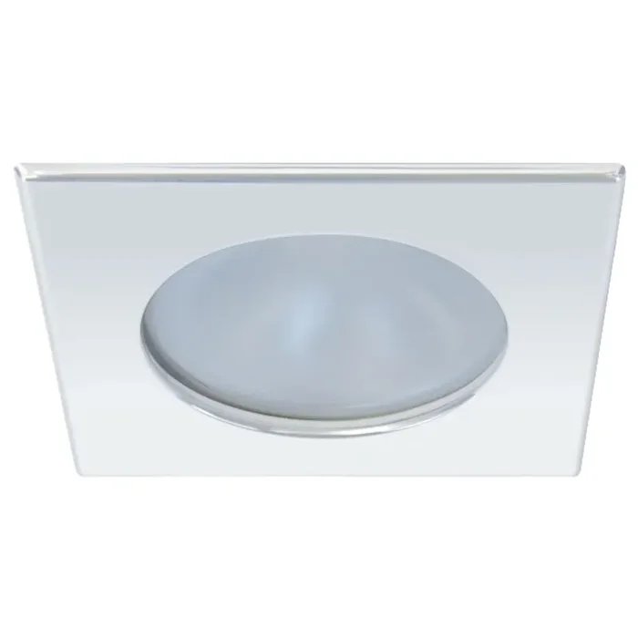 Quick Blake XP Downlight LED – 6W, IP66, Screw Mounted – Square Stainless Bezel, Round Daylight Light
