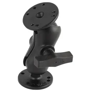 RAM Mount 1.5in Ball Mount with Short Double Socket Arm & 2/2.5in Round Bases