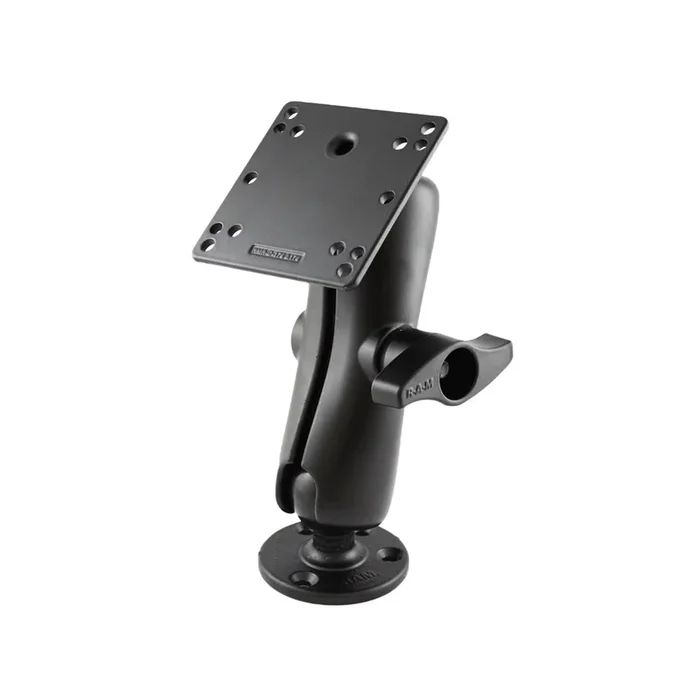 RAM Mount 4.75″ Square Base VESA 75mm & 100mm Hole Patterns w/Surface Mount – 2.25″ Rubber Ball “D” Size [RAM-D-101U-246]